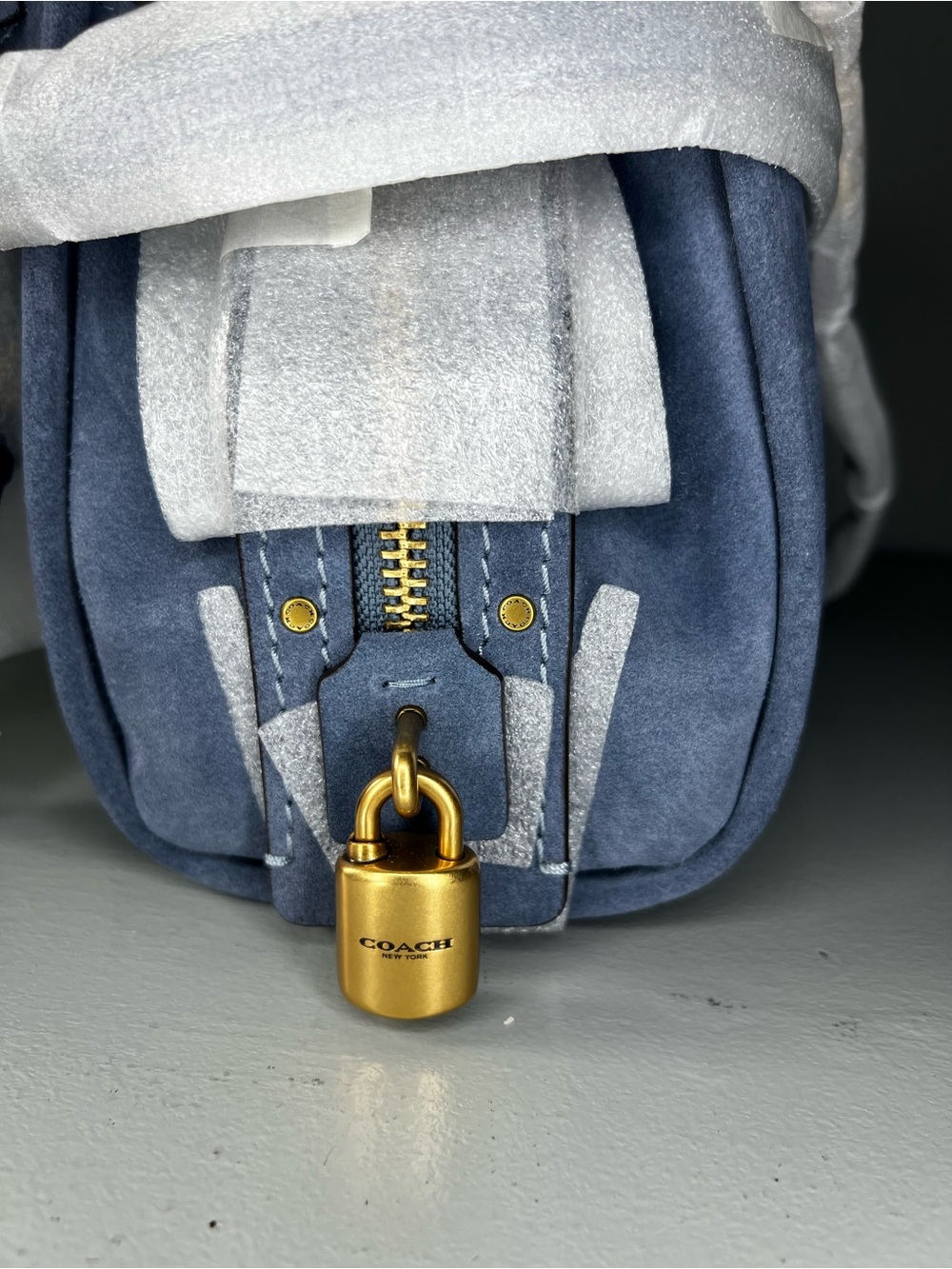 Coach Rogue Bag 34 - Brass Light Denim - Picture 15 of 17